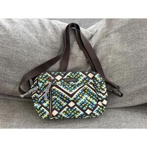 Vera Bradley On The Horizon Crossbody Purse In Rain Forest Adjustable Bag